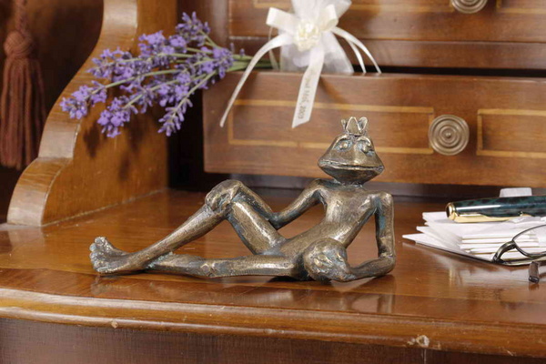 Froschkönig Eugen aus Bronze von RotteneckerDekoration aus Bronze 