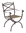 MBM Stapel Sessel Medici 6500.0300 Schmiedeeisen antik schwarz gewischt