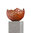 Rottenecker Feuerschale FIRE klein Bronze 22008 rot 27cm mit Brennkammer oh.Steinsockel u.Ethanol