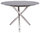 Zebra Design Tisch rund D=110cm Mikado 6562 + 7722 Esstisch Edelstahl + Laminat Tischplatte bronze