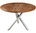 ZEBRA Design Tisch rund 110cm MIKADO Edelstahl Esstisch Gestell 6562 + Teakholz Tischplatte 6572