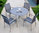Zebra Design Tisch rund 110cm Mikado 6562+6468 Esstisch Edelstahl + Laminat Tischplatte beton dunkel