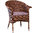 Zebra Sitz Kissen für Rattan Sessel Hastings grey-jute Polster Auflage