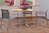 Stern Esstisch 120cm rund 417443 Design Tisch Edelstahl Gestell + Teak Tischplatte Gartentisch