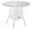 Zebra Tisch 90cm rund Mary 5442 Esstisch Alu + Glas Tischplatte + Polyrattan snowwhite Gartentisch