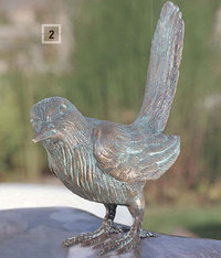 Rottenecker Bronce Figur VOGEL 90113 Garten Skulptur 11cm hoch