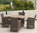 Zebra Tisch 140x90cm Loomus 23075 Alumin + Teak Tischplatte + Polyrattan coffee Gartenmöbel Esstisch