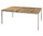 Zebra Tisch Naxos Edelstahl + Old Teak Holz Esstisch Design Gartentisch