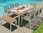 Zebra 3-Sitzer Bank Naxos 168cm 7220 Edelstahl + recycled Teak Holz Design Sitzbank ohne Rückenlehne