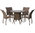 Zebra Polyrattan Sessel Tisch Gruppe Mary Milano 5tlg