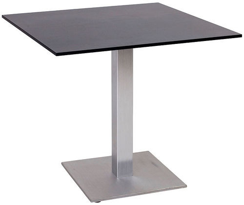 Stern Bistro Tisch 80x80cm Alu Säulenfuß Esstisch 439560 + HPL Silverstar Tischplatte in 3 Dessins