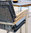 Zebra Design Freischwinger Sessel Setax Swing 7521 Edelstahl + Teak Armlehnen + Batyline anthrazit