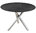 Zebra Design Tisch rund 110cm Mikado Esstisch 6222 Alu graphite + HPL Tischplatte beton dunkel 6468