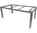 Zebra Tischgestell 210x100cm Alus 6227 Aluminium Esstisch Design palladium ohne HPL/Teak Tischplatte