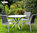 Zebra Design Tisch rund 1,1m Mikado Esstisch 6228 Aluminiu weiß + HPL Tischplatte scratchedgrey 7810