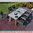 Zebra Tisch 200x100cm Styx 7160 Teak + HPL scratched grey Esstisch